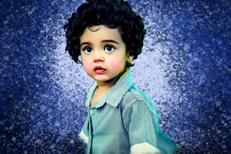 draw awesome digital oil paintings portraits