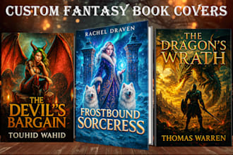 do custom fantasy, sci fi romance book covers or ebook cover