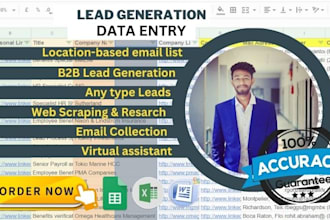 do b2b lead generation and email listing for any industry