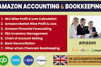 do amazon, ecommerce accounting and bookkeeping, quickbooks, xero, UK vat,ct 600