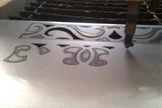 design dxf and prepare g code for the cnc laser cutter and plasma cutter