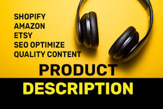 provide wining SEO optimized product description