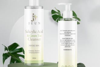 create cosmetics label, skincare label, lotion label designs