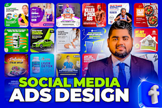 design high converting facebook ad design or social media ad