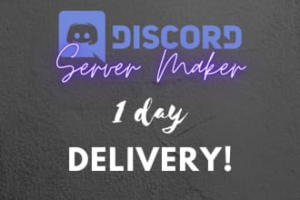 setup a discord server under 1 day, discord server maker
