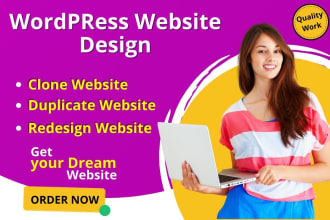 copy, duplicate, redesign or clone wordpress website