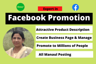 do professional facebook promotion to  worldwide audience