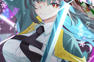 draw fanart, oc, dakimakura, deskmat, shirt design