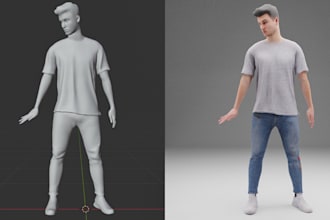 design 3d models low poly high poly rigging character blender