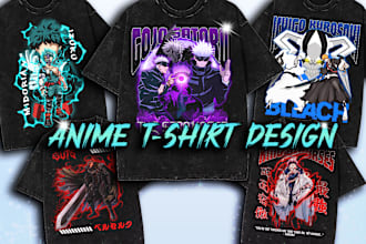 create a custom anime t shirt design for you