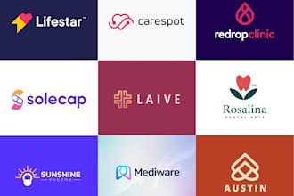 design 5 amazing logo concepts for medical, health care, fitness and doctor