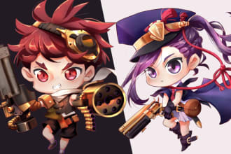 draw detailed chibi art