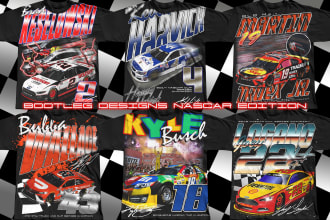 do a nascar design bootleg style for you t shirt