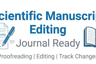 proofread and edit your scientific manuscript for journal publication