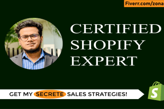 build shopify website design or shopify dropshipping store