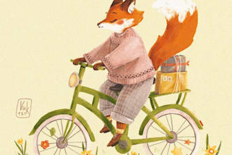 draw a cute children story book illustrations