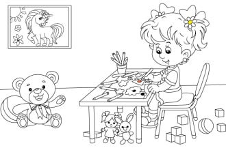 create coloring book page for children