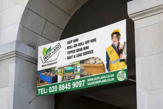 design a professional banner or roll up banner for you