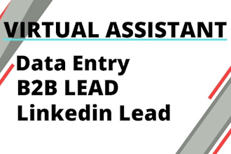 be your best virtual assistant, data entry, and b2b lead