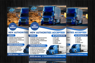 do trucking, cargo, logistic, dispatch, freight broker  flyer