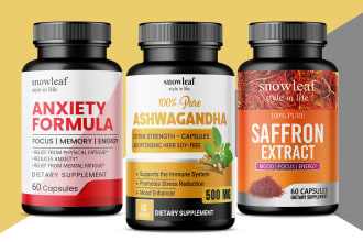 do product label design and supplement label design in 24h