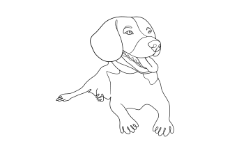 draw continuous one line art from your pet portrait  24 hours