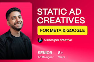 design facebook ad creatives and google ads banners