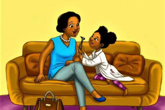 create african american child book illustration and cover