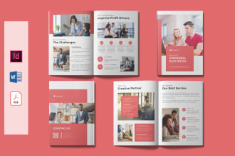 design magazine, proposal, catalog, brochure, etc in indesign
