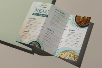 design modern menu card, menu board and minimal menu