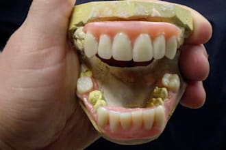 email you detailed instructions to make professional prosthetic teeth that do not require adhesive