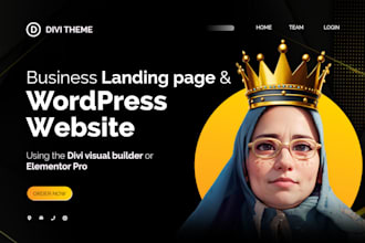 design business landing page and wordpress website by divi theme
