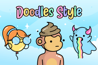 design randomly generated doodle nft collection of 1k, 10k, 100k