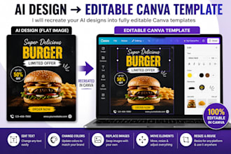 recreate ai image into editable canva templates