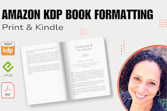 do formatting and layout design for your KDP print and kindle ebook