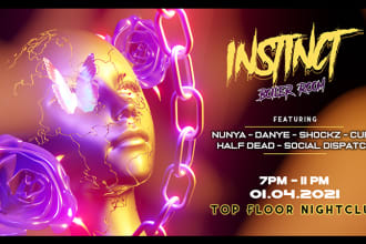 design a event poster or banner for your party, music and concert