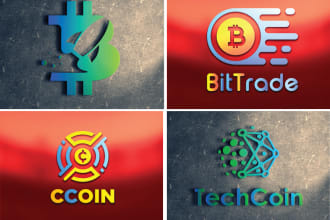design a modern tech, startup, and crypto technology logo