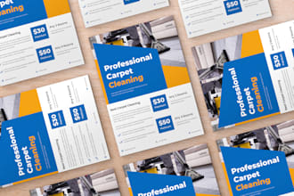 make flyers for carpet cleaning, printing service, pure water refilling services