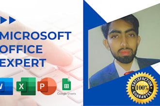 do any kind of ms office work as your requirements