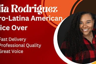 record a professional american female voice over