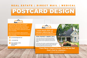 design promotional eddm, medical, real estate and mortgage postcard and flyer