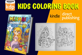 create kids coloring book for KDP book business
