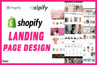 create shopify landing page design with pagefly gempages shogun page builder