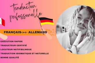 traduction professionelle francais vers allemand locuteur natif