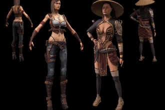 3d character low poly, middle poly, 3d models, sculpting