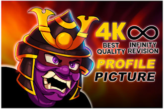 draw 4k profile picture with cartoon style and unique style