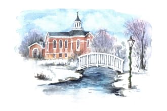 watercolor paint a house portrait