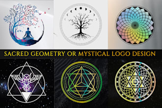 design sacred geometry or mystical or mandala logo