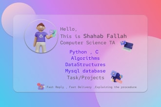 do your python and c projects and tasks