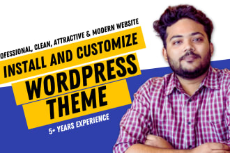 install, customize wordpress theme for your business